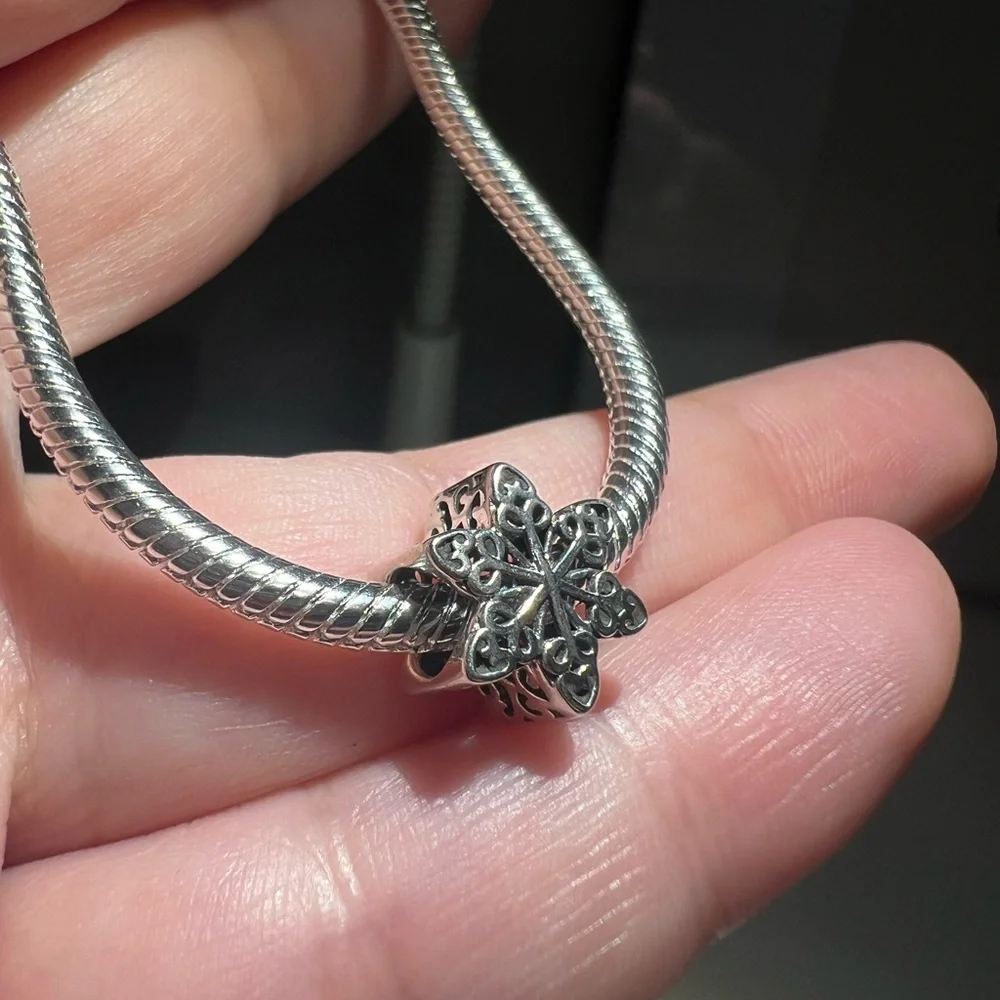 Silver Snowflake Charm